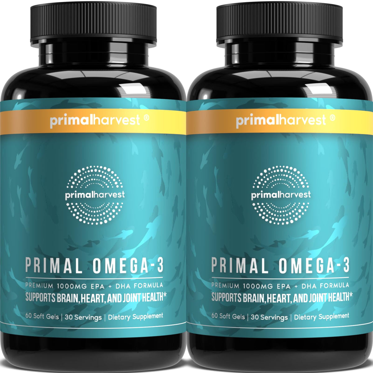 Primal Harvest Omega-3 flacon de 2000 mg avec étiquette