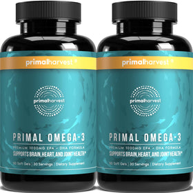 Primal Harvest Omega-3 flacon de 2000 mg avec étiquette