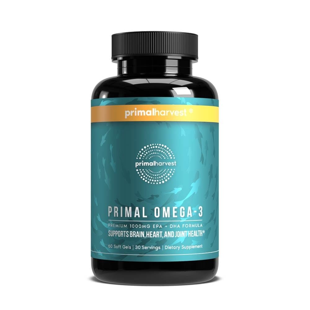 Primal Harvest Omega-3 flacon de 30 gélules en vue de face