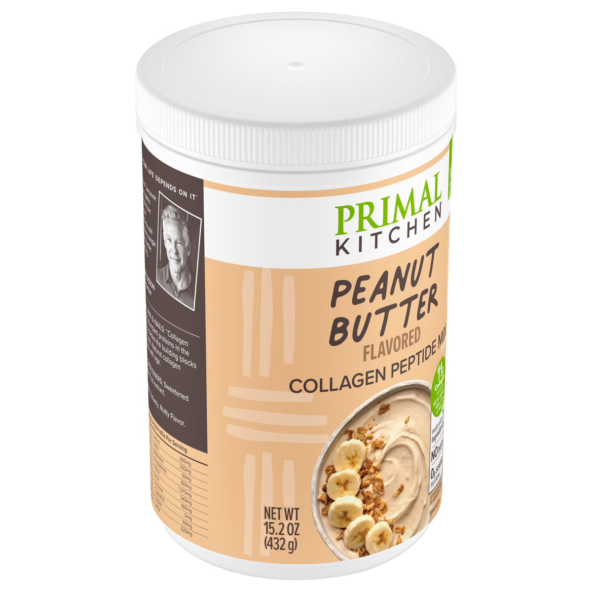 Primal Kitchen Mélange Collagène Saveur Beurre de Cacahuète dans un shaker