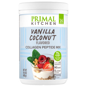 Primal Kitchen Mélange de Collagène Vanille 14,4 oz vue avant avec emballage