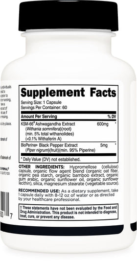 Primal KSM-66 Ashwagandha capsules with a measuring spoon