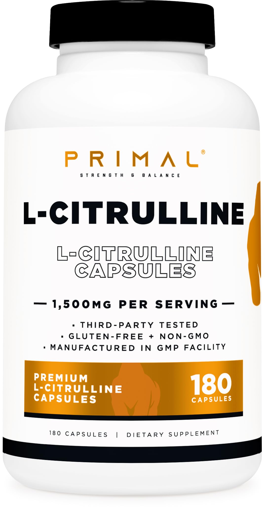 Primal L-Citrulline 180 capsules vue avant