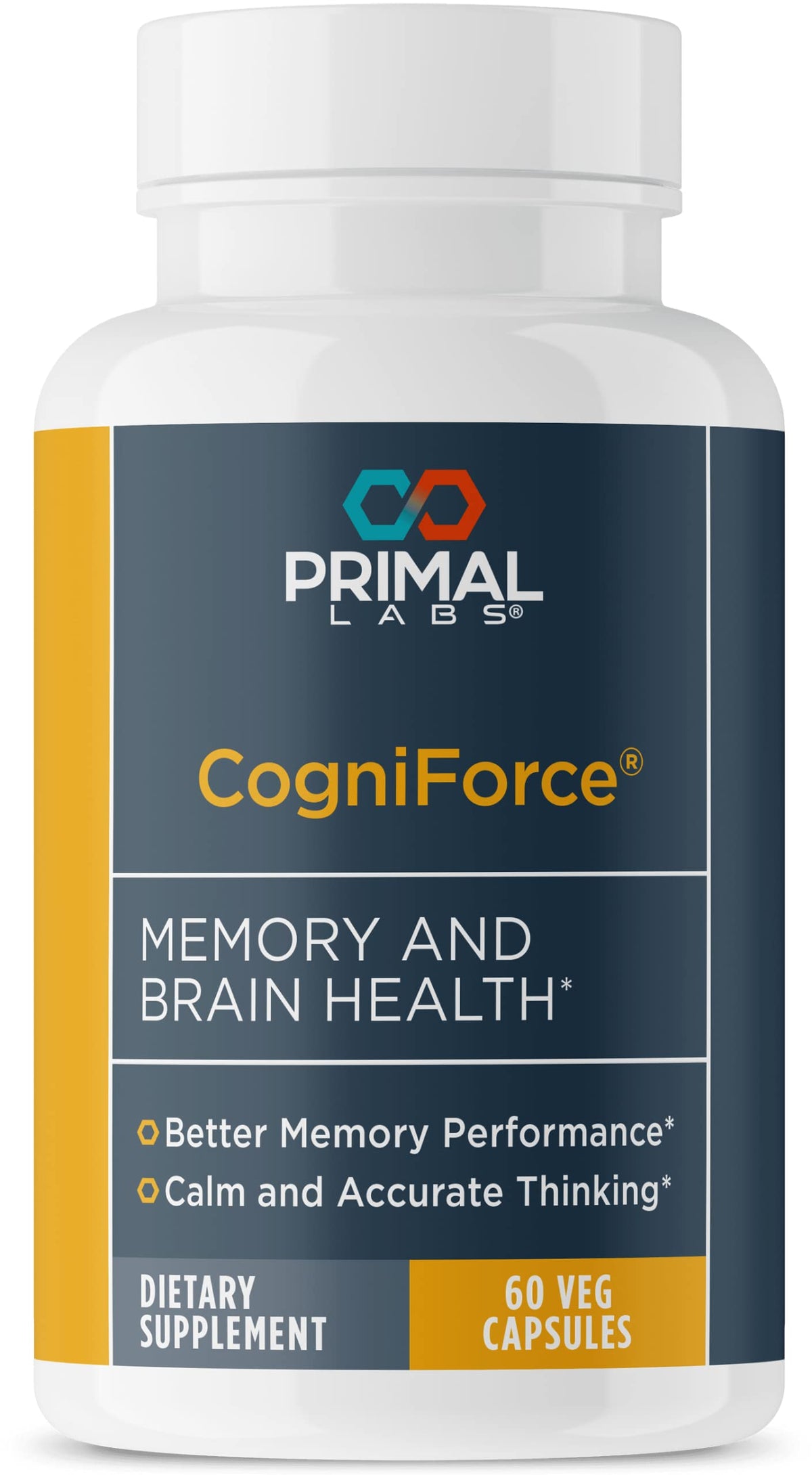 Primal Labs CogniForce complément alimentaire 60 capsules vue avant