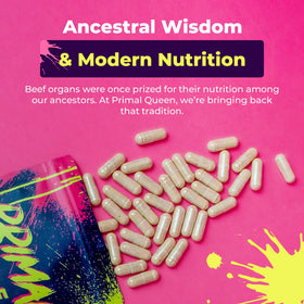 Primal Queen Complément Alimentaire Organes de Boeuf présentation des capsules