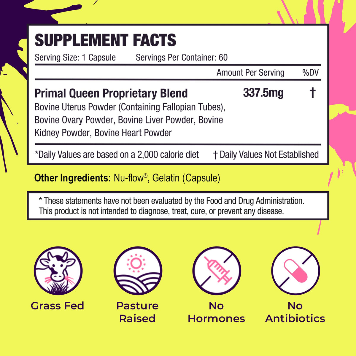Primal Queen Complément Alimentaire Organes de Boeuf vue de côté