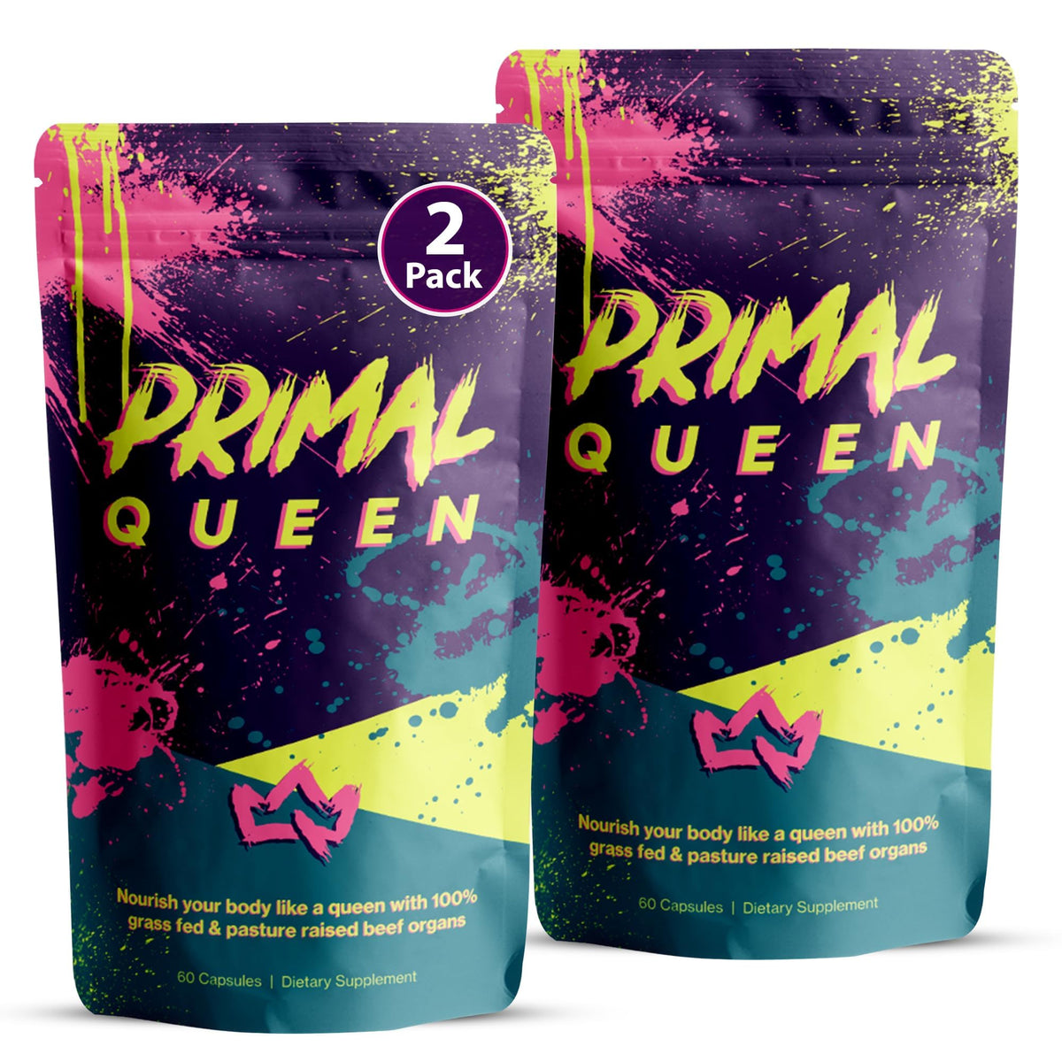 Primal Queen Foie, Rein, Cœur de Bœuf pack de 2 face avant