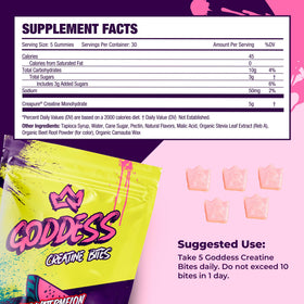 Primal Queen Gummies Créatine 5g gummies sur un fond coloré