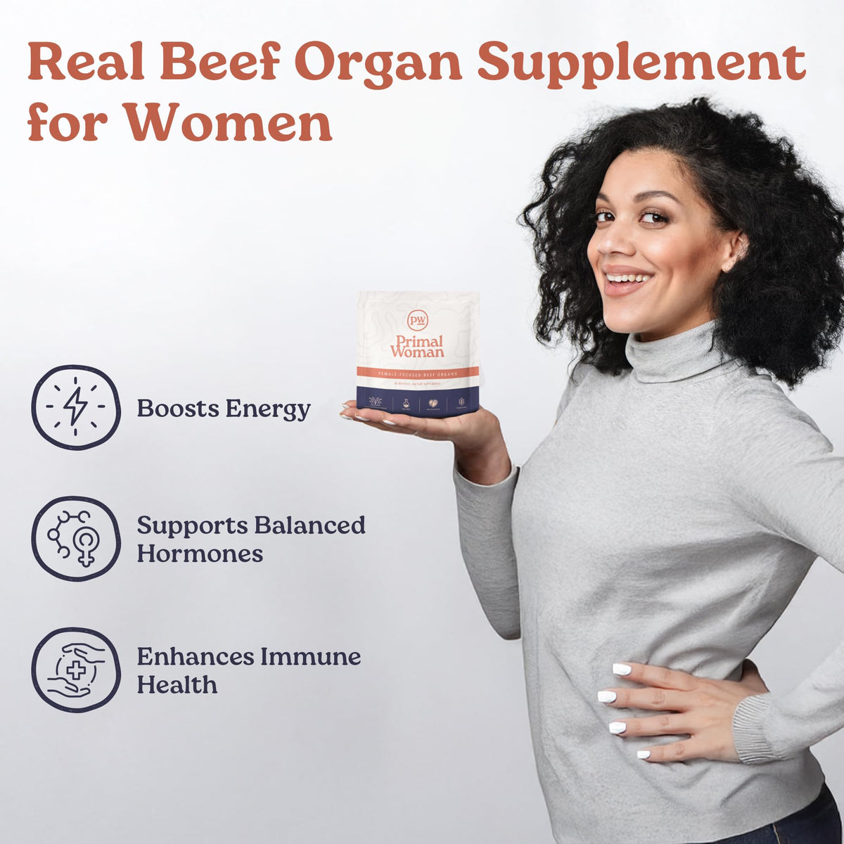 Primal Woman Foie de Bœuf 60 Capsules - vue arrière