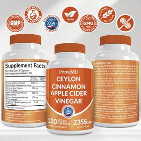 PrimeMD Cannelle de Ceylan 120 capsules avec ingrédients