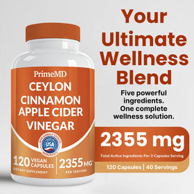 PrimeMD Cannelle de Ceylan 2355mg 120 capsules avec étiquette