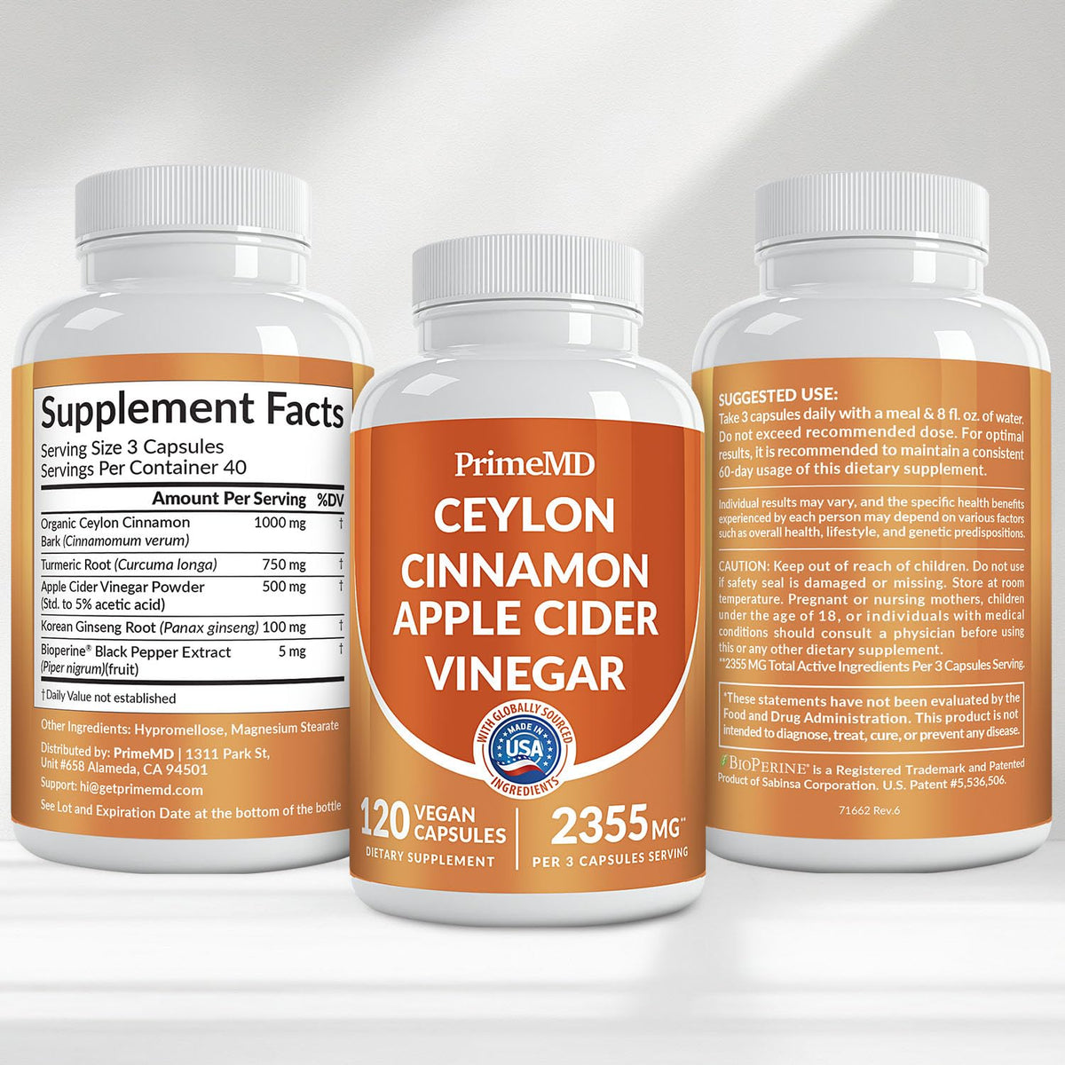 PrimeMD Ceylon Cinnamon - capsules végétaliennes