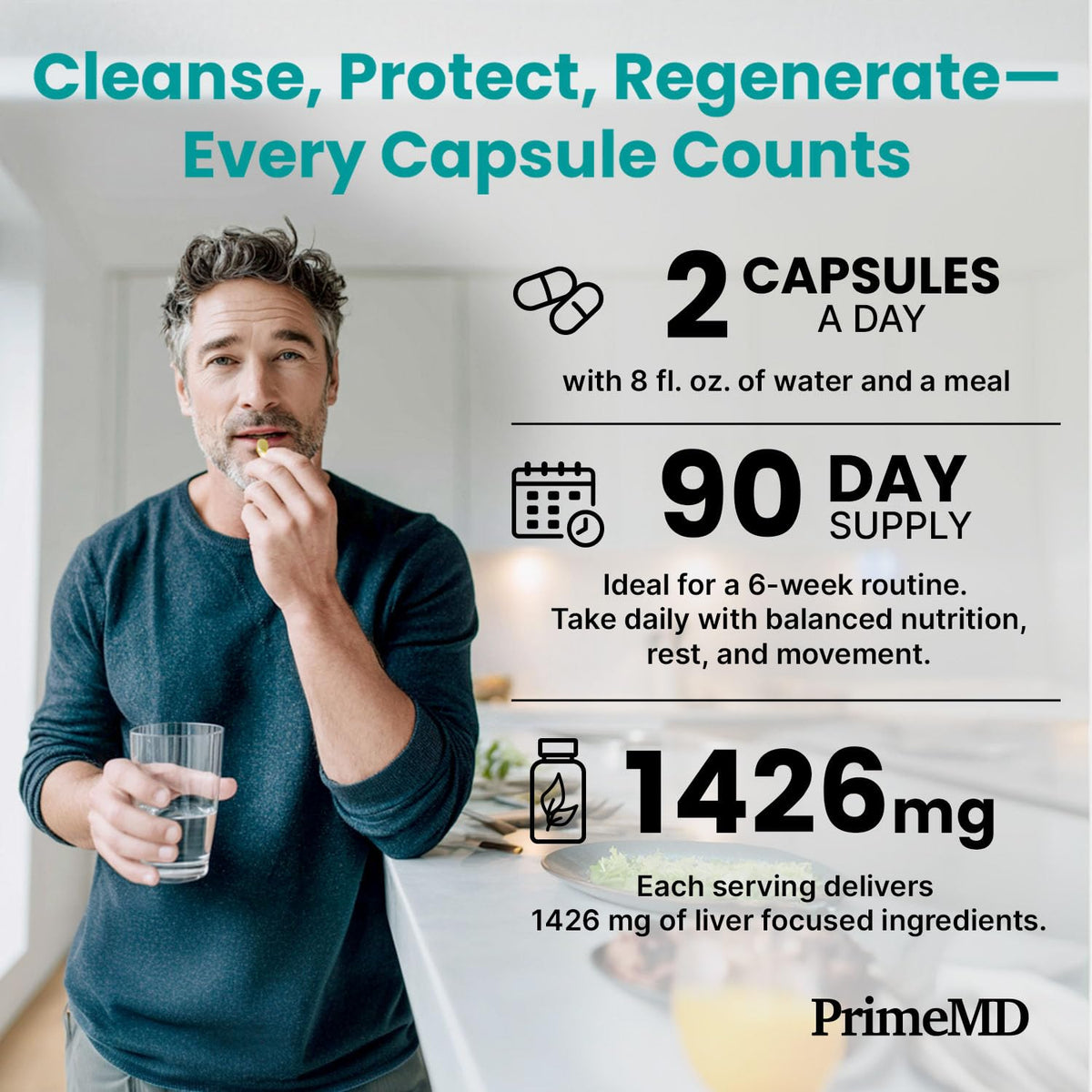PrimeMD Complément Alimentaire 32-en-1 sur fond clair