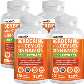 PrimeMD Complément Alimentaire Berbérine 21 en 1 avec Cannelle de Ceylan, vue avant