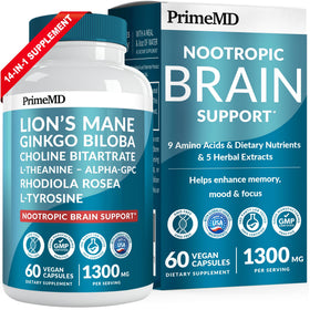 PrimeMD Complément Nootropique Champignon Lion 60 capsules avant