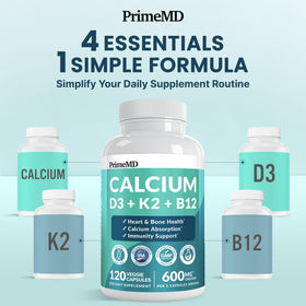 PrimeMD Compléments Alimentaires Calcium 4-en-1 dosage de 2 capsules