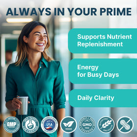 PrimeMD Compléments Alimentaires Calcium 4-en-1 ingrédients sur l'emballage