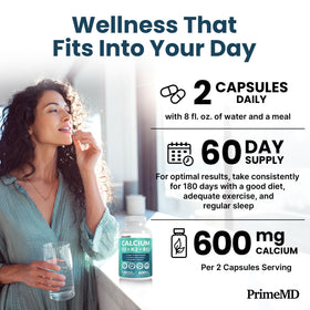 PrimeMD Compléments Alimentaires Calcium 4-en-1 sur une table