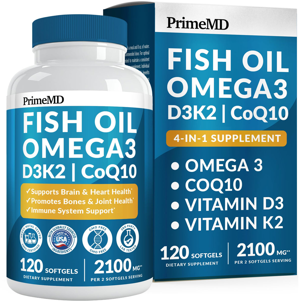 PrimeMD Huile de Poisson Oméga-3 2000mg boîte avant