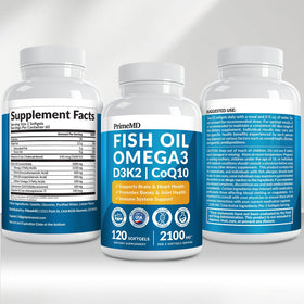 PrimeMD Huile de Poisson Oméga-3 2000mg en environnement naturel