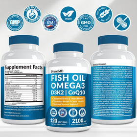 PrimeMD Huile de Poisson Omega-3 2000mg gélules citron lifestyle