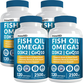 PrimeMD Huile de Poisson Omega-3 2000mg gélules citronnées vue de face