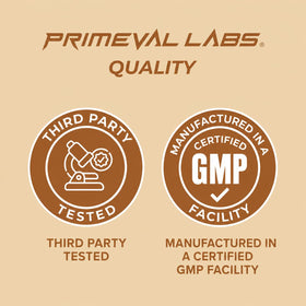 Primeval Labs créatine monohydrate avec une cuillère