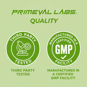 Primeval Labs créatine monohydrate étiquette avec ingrédients