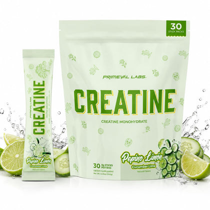 Primeval Labs créatine monohydrate saveur Pepino Limon paquet avant