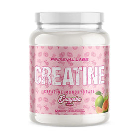 Primeval Labs Poudre de Créatine Monohydrate Saveur Guayaba, vue de face