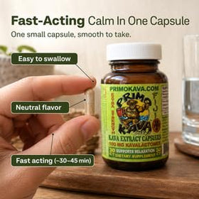 PRIMO KAVA Capsules de Kava Kava 100mg - Capsules individuelles
