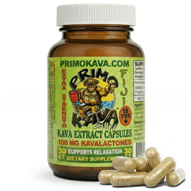 PRIMO KAVA Capsules de Kava Kava 100mg - Flacon avant