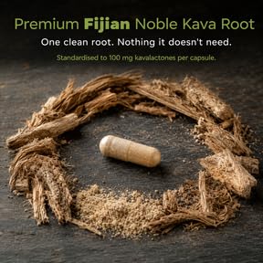 PRIMO KAVA Capsules de Kava Kava 100mg - Flacon ouvert avec capsules
