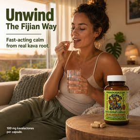 PRIMO KAVA Capsules de Kava Kava 100mg - Vue de côté du flacon