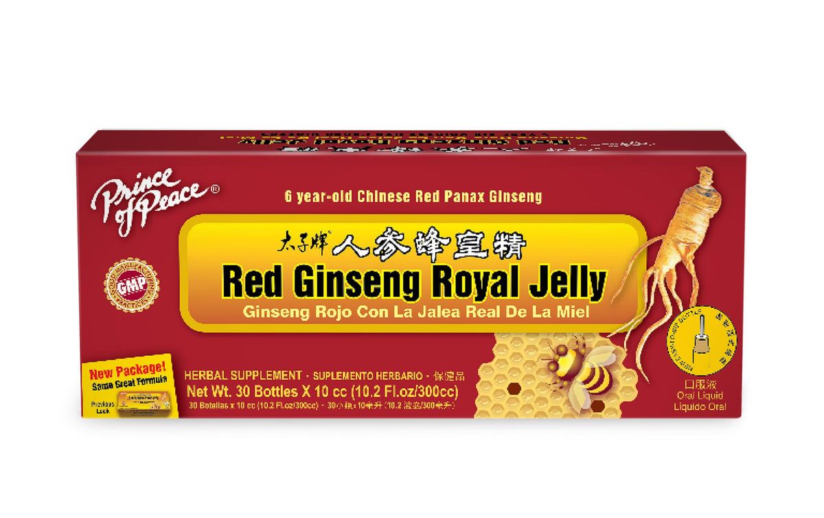 Prince Of Peace Gelée Royale Ginseng Rouge 30 Comprimés vue de face