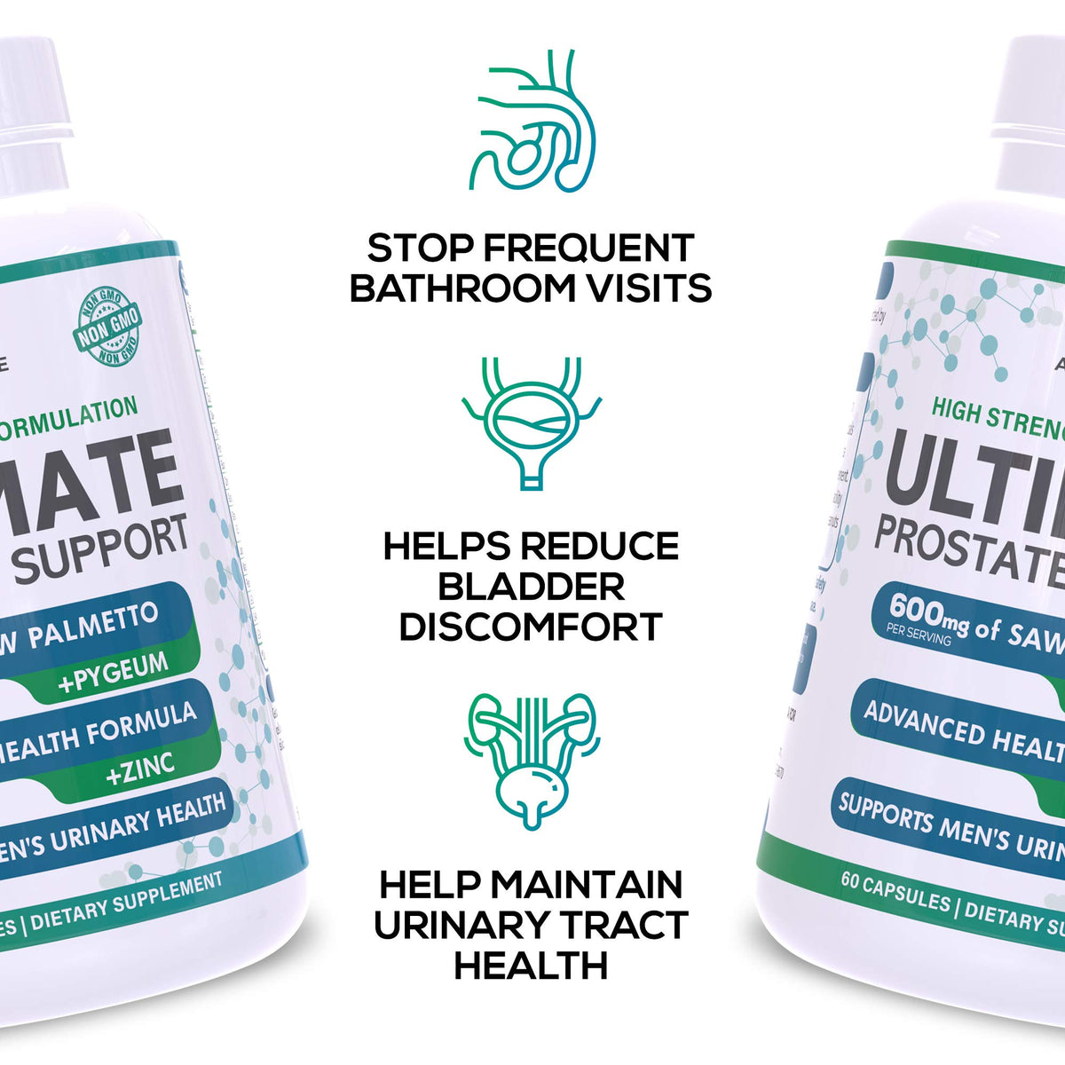 Prise de capsules ALPHA RISE Saw Palmetto dans la main