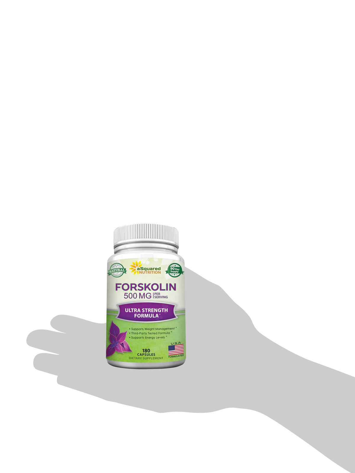 Prise de capsules de Forskolin 500mg aSquared Nutrition