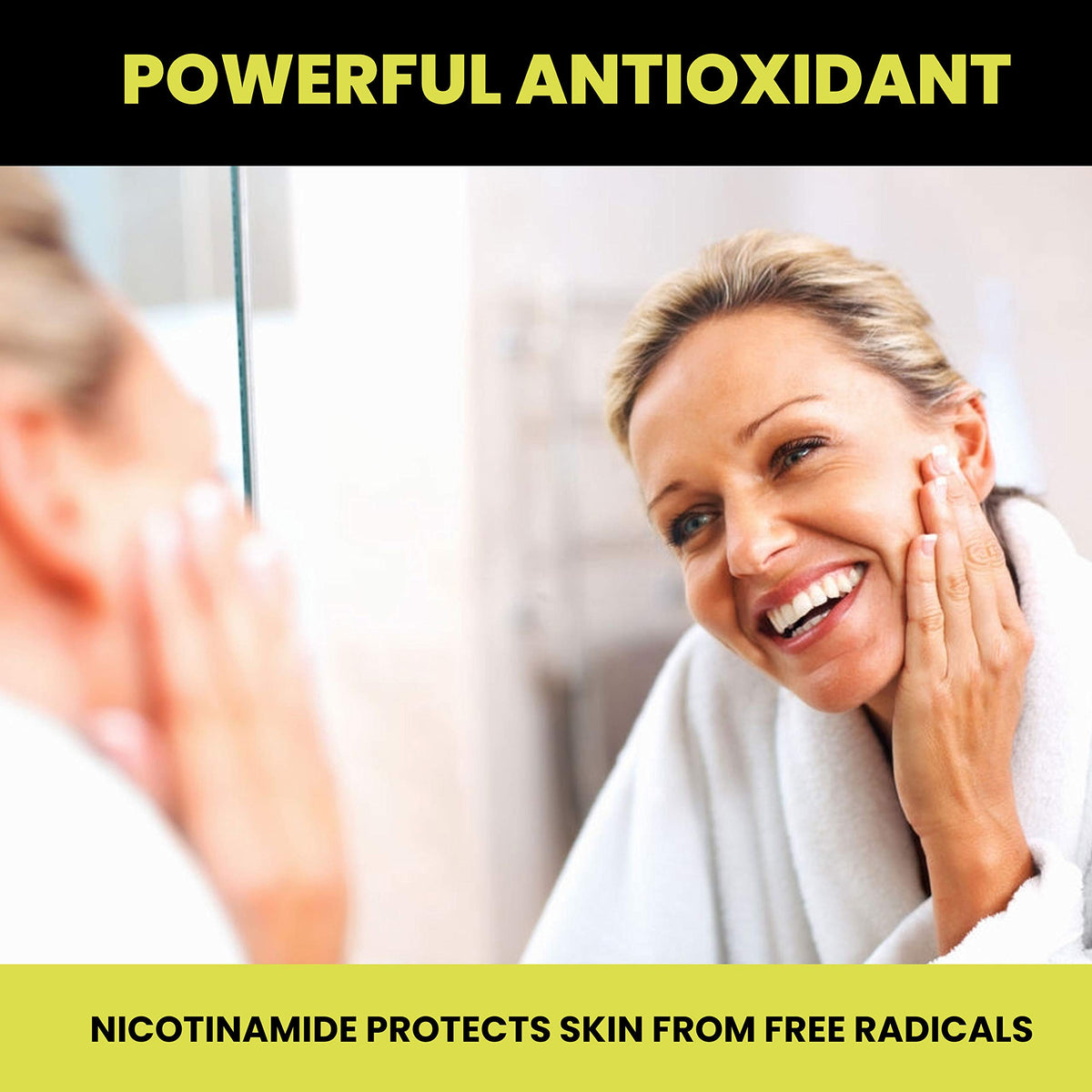 Prise de capsules SOLDEREM Nicotinamide B3 et D3 avec un verre d'eau