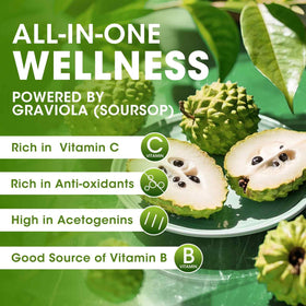 Prise de gouttes liquides Soursop Graviola iMATCHME avec verre d'eau