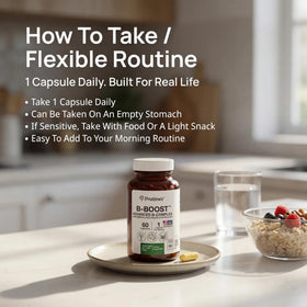 PRISTINE'S B-Complex capsules sur une surface