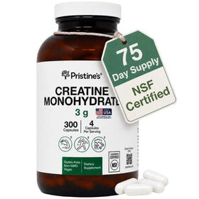PRISTINE'S Créatine Monohydrate 3000MG capsules front view