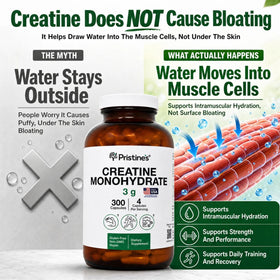 PRISTINE'S Créatine Monohydrate 3000MG capsules packaging