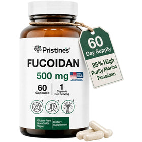 PRISTINE'S Fucoidan 500mg capsules front view