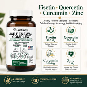 PRISTINE'S gélules Autophagie Senolytique 60 gélules Vegan avec étiquette