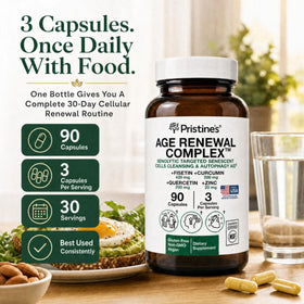 PRISTINE'S gélules Autophagie Senolytique 60 gélules Vegan ouvertes
