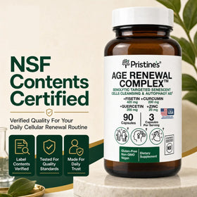 PRISTINE'S gélules Autophagie Senolytique 60 gélules Vegan vue arrière