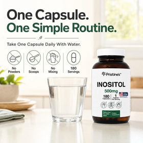 PRISTINE'S Myo-Inositol 500mg capsules side view