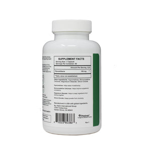 PRISTINE'S Pterostilbene 100 mg avec une main tenant le flacon