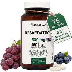 PRISTINE'S Resvératrol 500mg capsules boîte avant