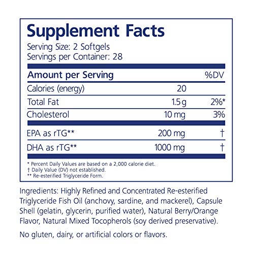 PRN Omega-3 DHA 1000mg gélules vue de côté sur une surface